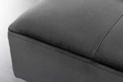 Design Sitzbank BOUTIQUE 100cm dunkelgrau Samt schwarze Metallbeine