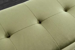 Design Sitzbank BOUTIQUE 100cm grün Samt schwarze Metallbeine