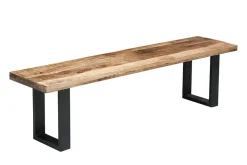 Design Sitzbank IRON CRAFT 170cm Mangoholz Eisen Industrial Design