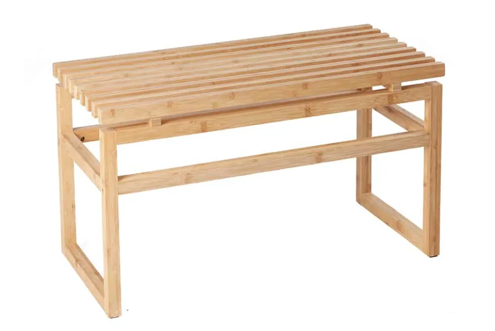 Design Sitzbank LAGOON SPA 75cm Bambusholz Badezimmerbank