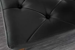 Design Sitzbank MODERN BAROCK 175cm schwarz Samt gold Edelstahl