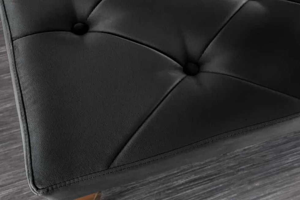 Design Sitzbank MODERN BAROCK 175cm schwarz Samt gold Edelstahl