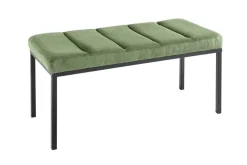 Design Sitzbank PETIT BEAUTÉ 80cm grün Cord schwarzes Gestell