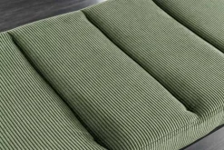 Design Sitzbank PETIT BEAUTÉ 80cm grün Cord schwarzes Gestell