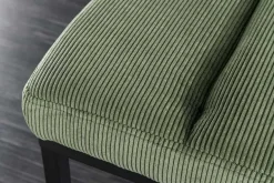 Design Sitzbank PETIT BEAUTÉ 80cm grün Cord schwarzes Gestell