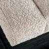 Design Sitzbank PETIT BEAUTÉ 110cm champagner greige Bouclé schwarzes Metallgestell