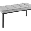 Design Sitzbank PETIT BEAUTÉ 80cm grau Samt schwarzes Gestell