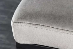 Design Sitzbank PETIT BEAUTÉ 80cm grau Samt schwarzes Gestell