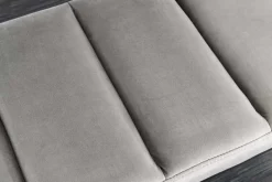 Design Sitzbank PETIT BEAUTÉ 80cm grau Samt schwarzes Gestell
