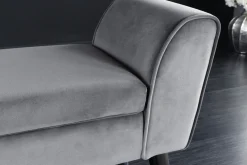 Design Sitzbank SCARLETT 90cm grau silber Samt