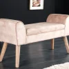 Design Sitzbank SCARLETT 90cm beige coffee Samt