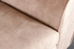 Design Sitzbank SCARLETT 90cm beige coffee Samt