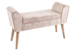 Design Sitzbank SCARLETT 90cm beige coffee Samt