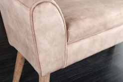 Design Sitzbank SCARLETT 90cm beige coffee Samt