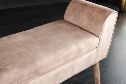 Design Sitzbank SCARLETT 90cm beige coffee Samt