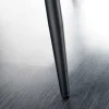Design Sitzbank TURIN 160cm silbergrau Samt schwarz Metall Armlehne