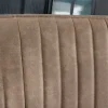 Design Sitzbank TURIN 160cm taupe schwarz Metallbeine mit Armlehne