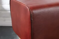 Design Sitzbank TURNBOCK 100cm coffee Echtleder Mangoholz Retro Sitzhocker