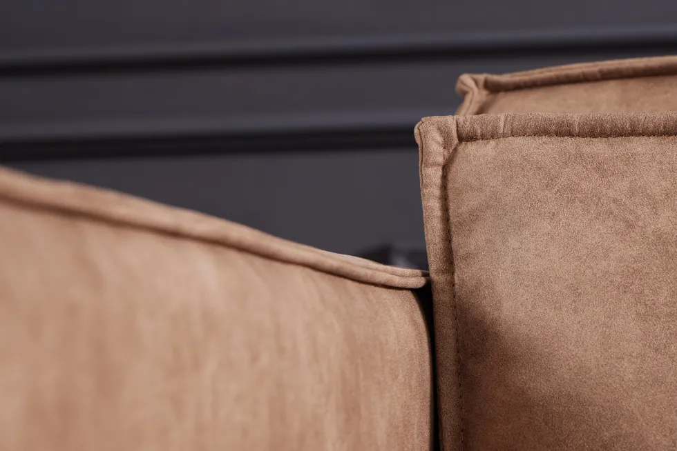 Design 3-Sitzer Sofa BOSSA NOVA 260cm antik taupe Microfaser Couch Wohnzimmer