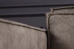 Design 3-Sitzer Sofa BOSSA NOVA 260cm antik dunkelgrau Microfaser Couch Wohnzimmer