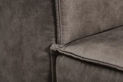 Design 3-Sitzer Sofa BOSSA NOVA 260cm antik dunkelgrau Microfaser Couch Wohnzimmer