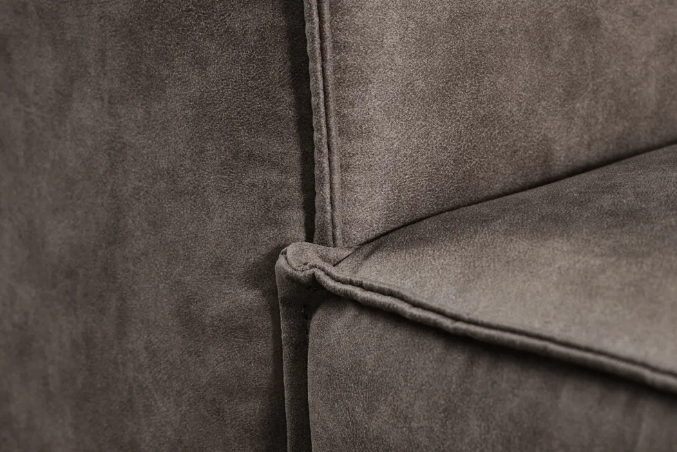 Design 3-Sitzer Sofa BOSSA NOVA 260cm antik dunkelgrau Microfaser Couch Wohnzimmer