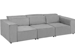 Design 3-Sitzer Sofa BOSSA NOVA 260cm grau Chenille XXL-Couch