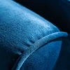 Design 3-Sitzer Sofa COZY VELVET 220cm petrol blau Samt Federkern Lounge