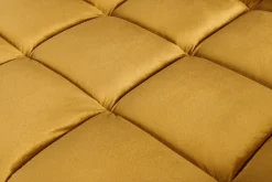 Design 3-Sitzer Sofa COZY VELVET 220cm senfgelb Samt Federkern