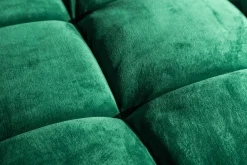 Design 3-Sitzer Sofa COZY VELVET 220cm smaragdgrün Samt Federkern Lounge