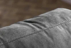 Design 3-Sitzer Sofa COZY VELVET 220cm grau Samt Federkern Lounge