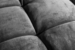 Design 3-Sitzer Sofa COZY VELVET 220cm grau Samt Federkern Lounge