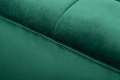 Design 3-Sitzer Sofa NOBLESSE 225cm smaragdgrün Samt Federkern goldene Metallfüße