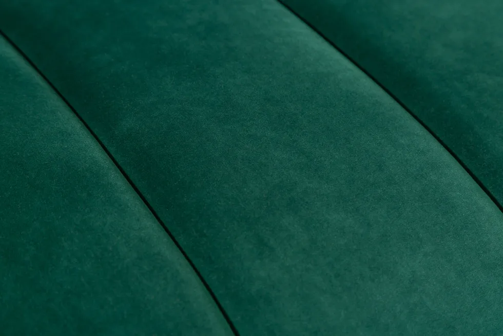 Design 3-Sitzer Sofa NOBLESSE 225cm smaragdgrün Samt Federkern goldene Metallfüße