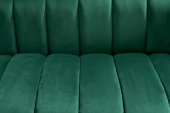 Design 2-Sitzer Sofa NOBLESSE 165cm smaragdgrün Samt Federkern goldene Metallfüße