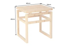Design Sitzhocker LAGOON SPA 40cm Bambusholz Badhocker