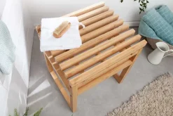 Design Sitzhocker LAGOON SPA 40cm Bambusholz Badhocker