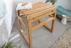 Design Sitzhocker LAGOON SPA 40cm Bambusholz Badhocker
