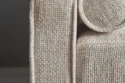 Design Sofa COZY VELVET 220cm beige Chenille Federkern 3-Sitzer mit goldener Kappe