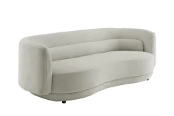 Design Sofa GATSBY 230cm greige Chenille Federkern 3-Sitzer Couch Rundum-Bezug