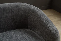 Design Sofa VOGUE 200cm grau Chenille Cremona 3-Sitzer Couch mit Nosagfederung