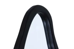 Design Spiegel ORGANIC 180cm schwarz Standspiegel Wandspiegel abgerundeter Rahmen