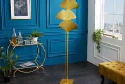 Design Stehlampe GINKGO 160cm gold Metall