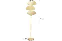 Design Stehlampe GINKGO 160cm gold Metall