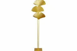 Design Stehlampe GINKGO 160cm gold Metall