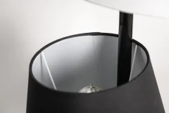 Design Stehlampe LEVELS 163cm schwarz grau mit 3 Leinenschirmen