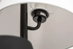 Design Stehlampe LEVELS 163cm schwarz grau mit 3 Leinenschirmen