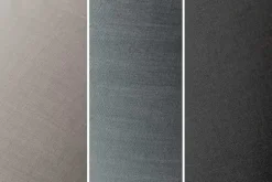 Design Stehlampe LEVELS 176cm schwarz grau mit 5 Leinenschirmen