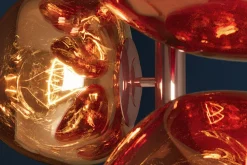 Design Stehlampe LIQUID DIAMOND 170cm kupfer Glas Stahl sieben Schirme Kugelleuchte