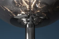 Design Stehlampe LIQUID DIAMOND 170cm smoke Glas Stahl sieben Schirme Kugelleuchte
